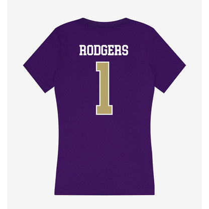 JMU - NCAA Football : Mekhi Rodgers - Women's V-Neck T-Shirt-1