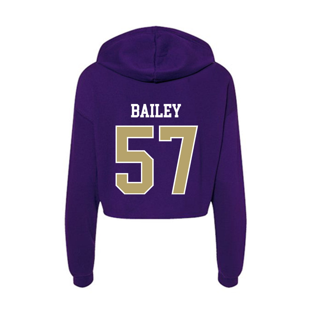 JMU - NCAA Football : Jacob Bailey - Women's Crop Fleece Hoodie-1