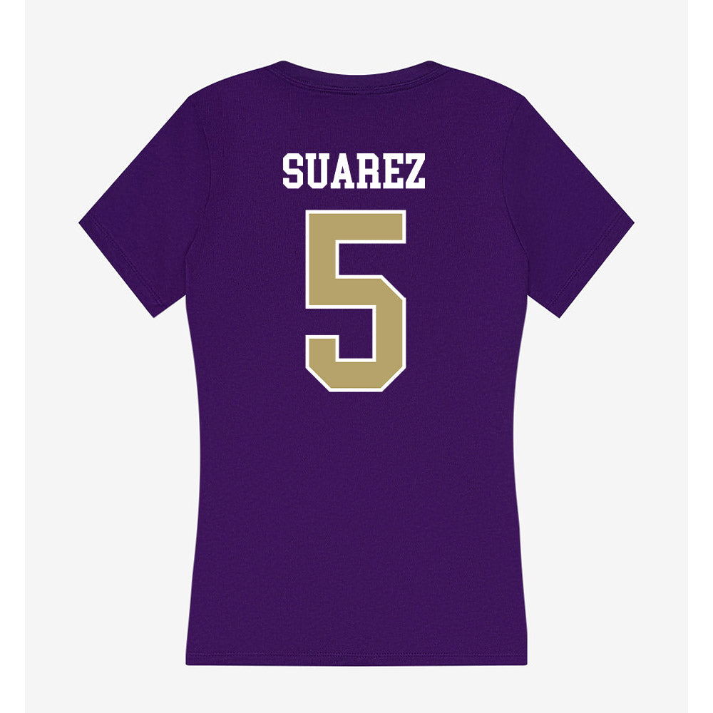 JMU - NCAA Football : Morgan Suarez - Women's V-Neck T-Shirt-1