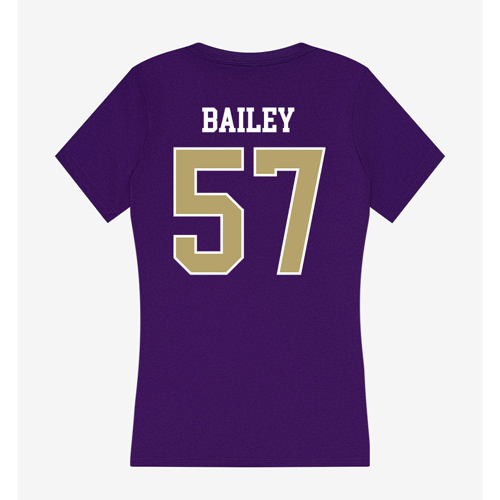 JMU - NCAA Football : Jacob Bailey - Women's V-Neck T-Shirt-1