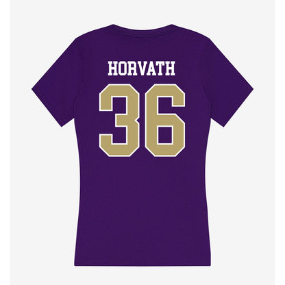 JMU - NCAA Baseball : Adam Horvath - Women's V-Neck T-Shirt-1