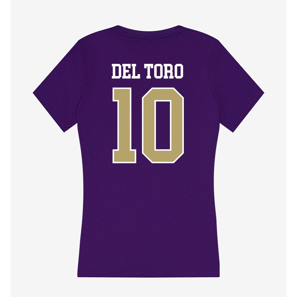 JMU - NCAA Women's Soccer : Olivia Del Toro - Women's V-Neck T-Shirt-1
