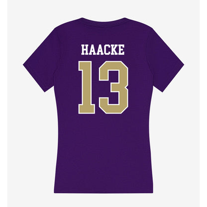JMU - NCAA Baseball : Will Haacke - Women's V-Neck T-Shirt-1