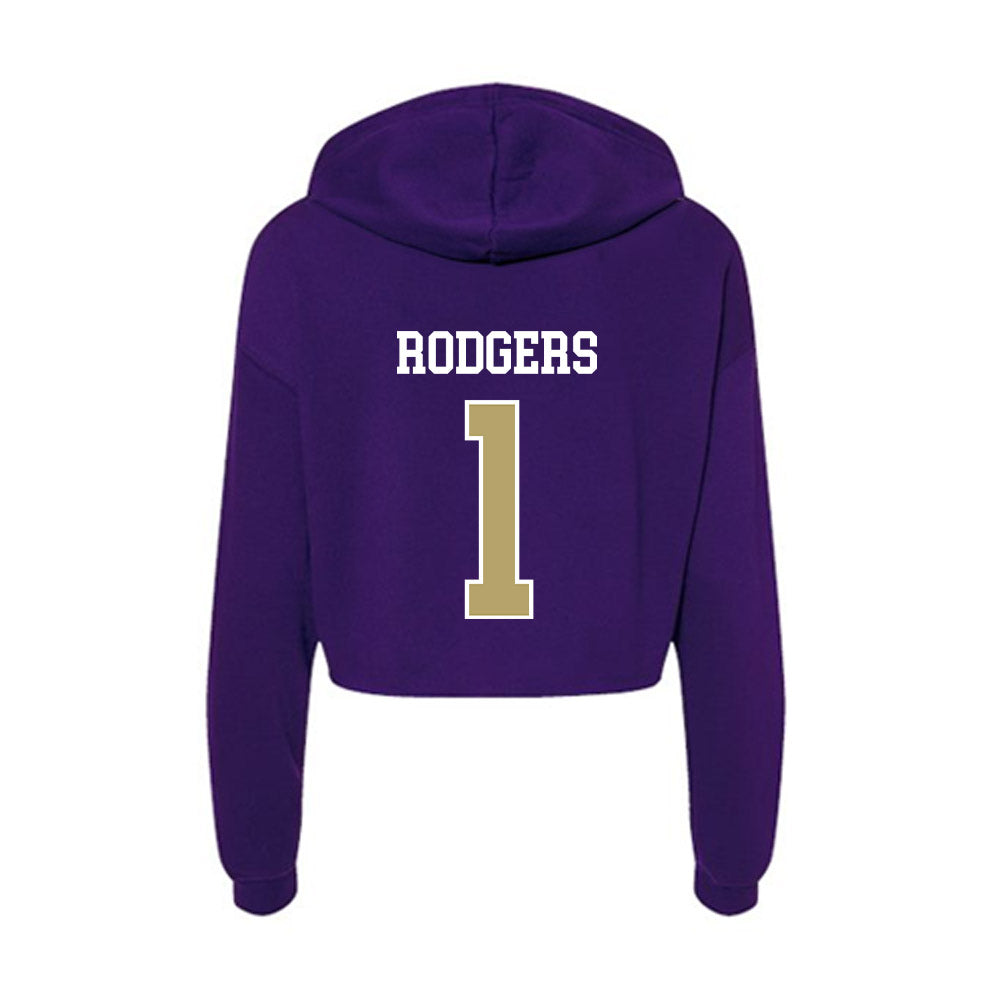 JMU - NCAA Football : Mekhi Rodgers - Women's Crop Fleece Hoodie-1