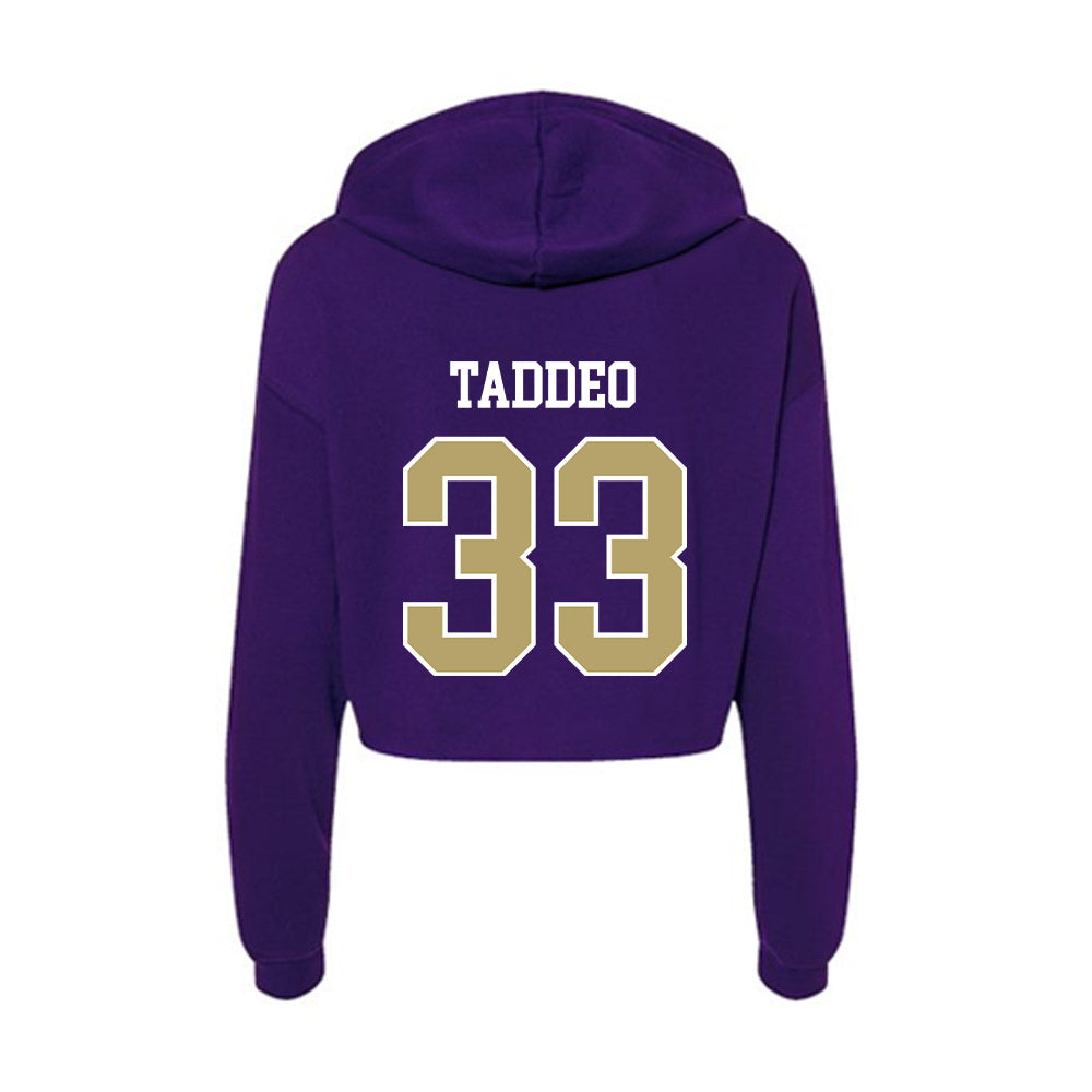 JMU - NCAA Football : Andrew Taddeo - Women's Crop Fleece Hoodie-1
