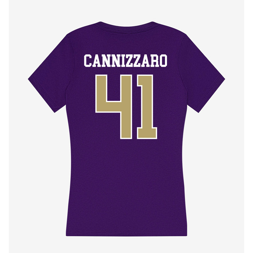 JMU - NCAA Baseball : Jack Cannizzaro - Women's V-Neck T-Shirt-1