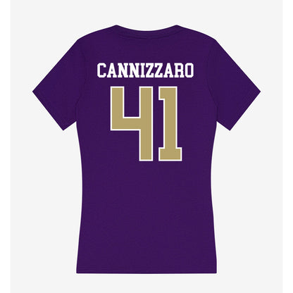 JMU - NCAA Baseball : Jack Cannizzaro - Women's V-Neck T-Shirt-1