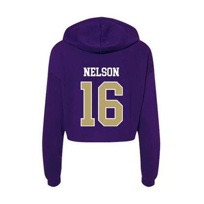 JMU - NCAA Women's Soccer : chloe nelson - Women's Crop Fleece Hoodie-1