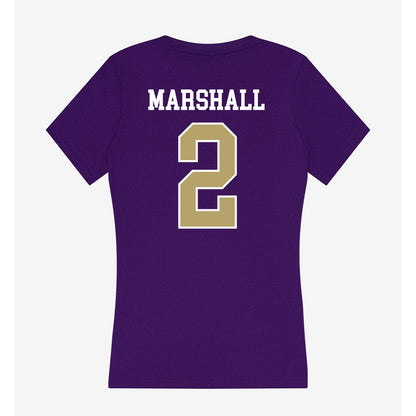 JMU - NCAA Women's Basketball : Kylie Marshall - Women's V-Neck T-Shirt-1