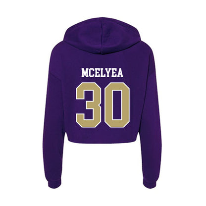 JMU - NCAA Baseball : Blake Mcelyea - Women's Crop Fleece Hoodie-1