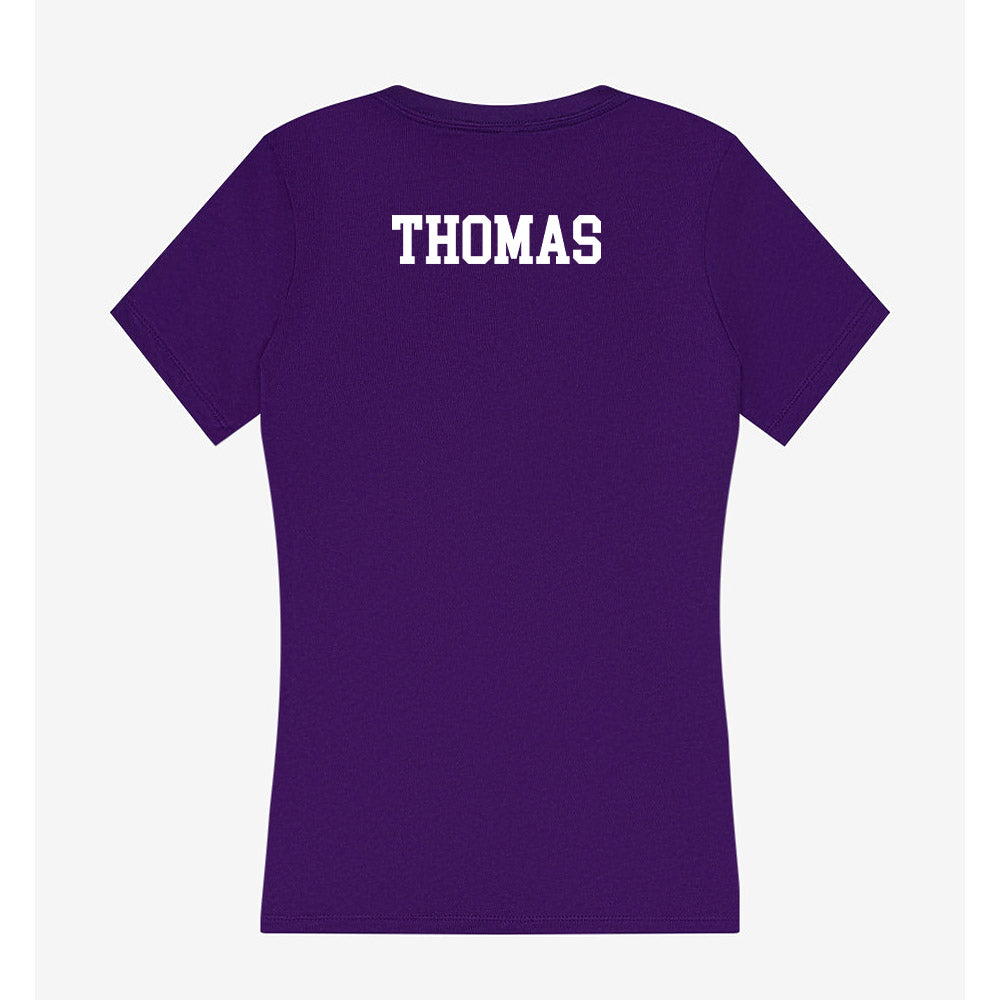 JMU - NCAA Women's Track & Field : KamDyn Thomas - Women's V-Neck T-Shirt-1