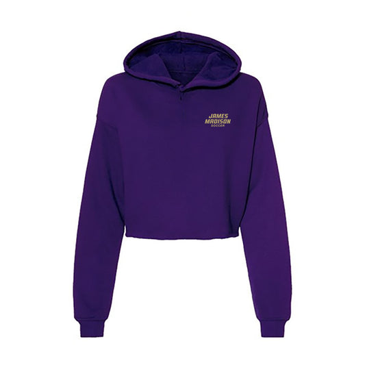 JMU - NCAA Men's Soccer : Florentino Junior - Women's Crop Fleece Hoodie-0