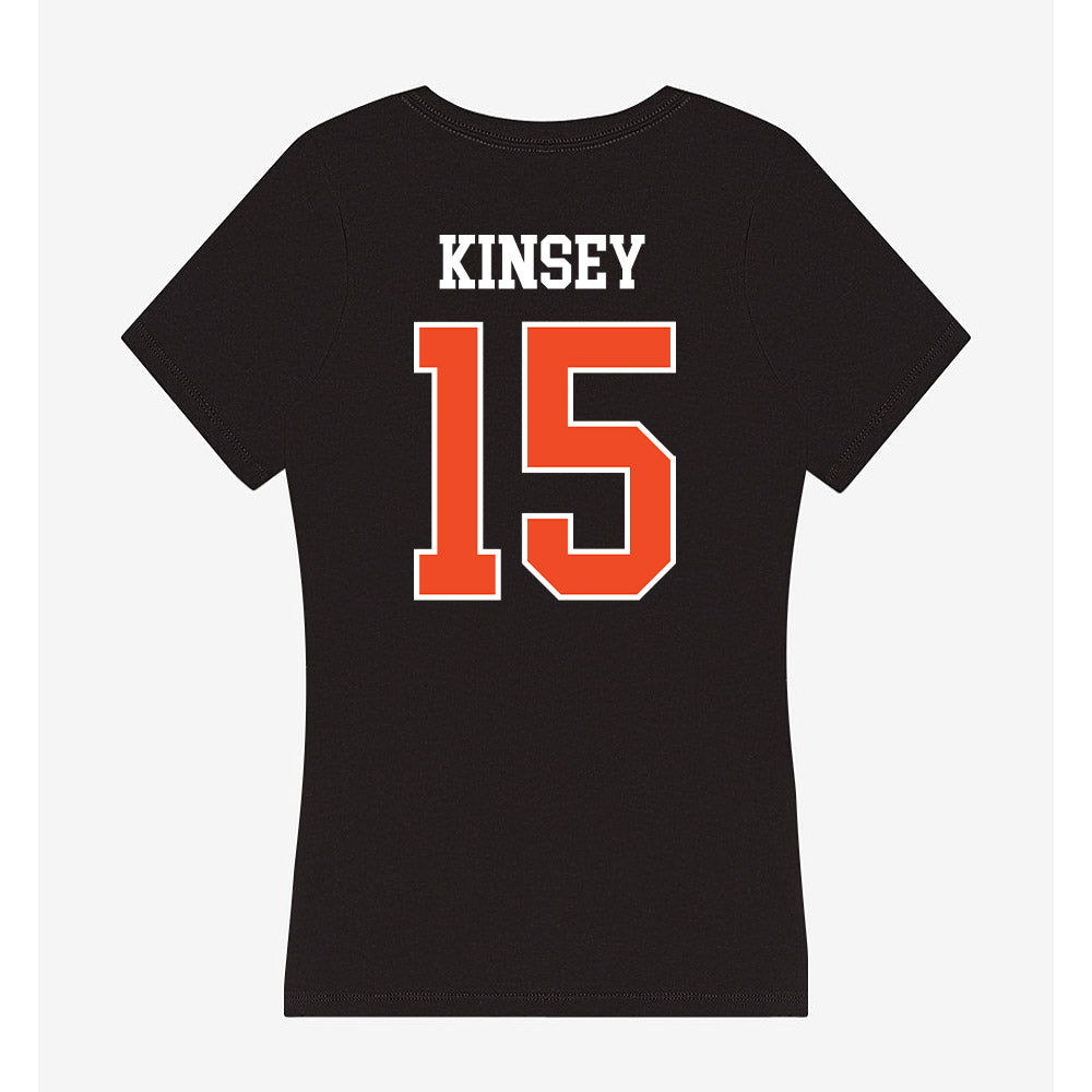 Campbell - NCAA Football : Javonte Kinsey - Women's V-Neck T-Shirt-1