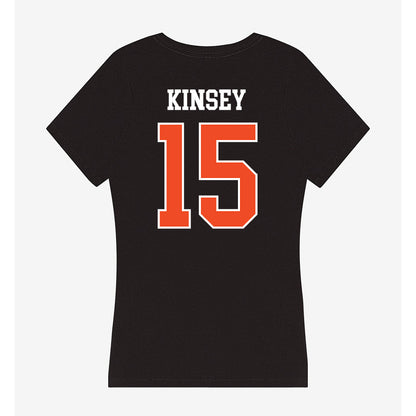 Campbell - NCAA Football : Javonte Kinsey - Women's V-Neck T-Shirt-1