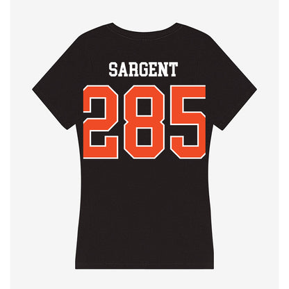 Campbell - NCAA Wrestling : Landon Sargent - Women's V-Neck T-Shirt-1