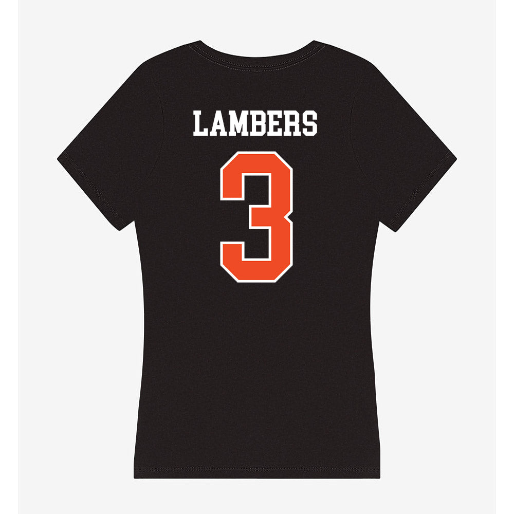 Campbell - NCAA Women's Volleyball : Maddie Lambers - Women's V-Neck T-Shirt-1