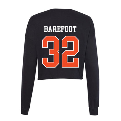 Campbell - NCAA Football : Vince Barefoot - Women's Cropped Crew Fleece-1