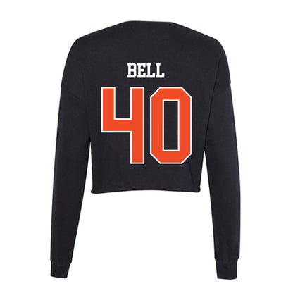 Campbell - NCAA Baseball : Jimmy Bell - Women's Cropped Crew Fleece-1