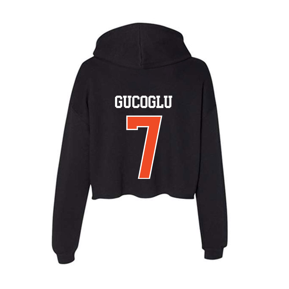 Campbell - NCAA Men's Basketball : Efe Gucoglu - Women's Crop Fleece Hoodie-1