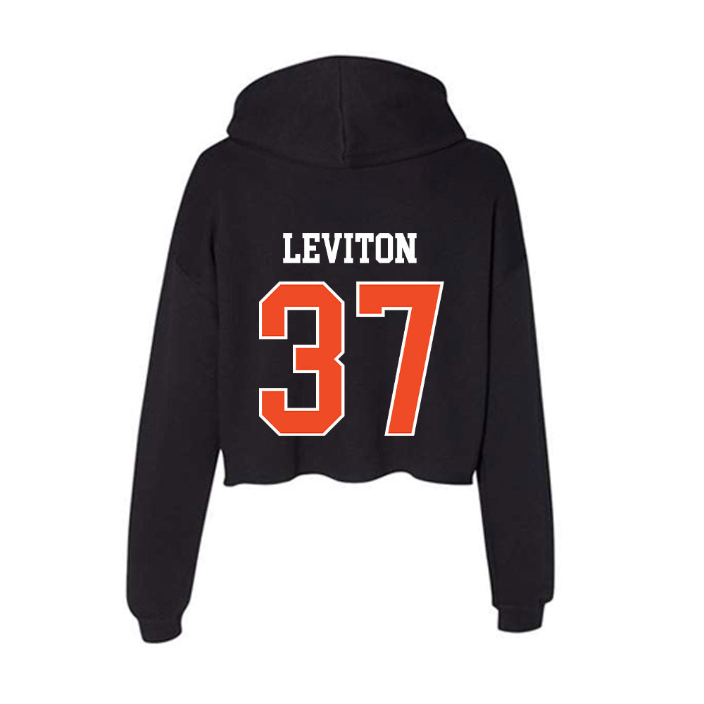 Campbell - NCAA Men's Soccer : Max Leviton - Women's Crop Fleece Hoodie-1