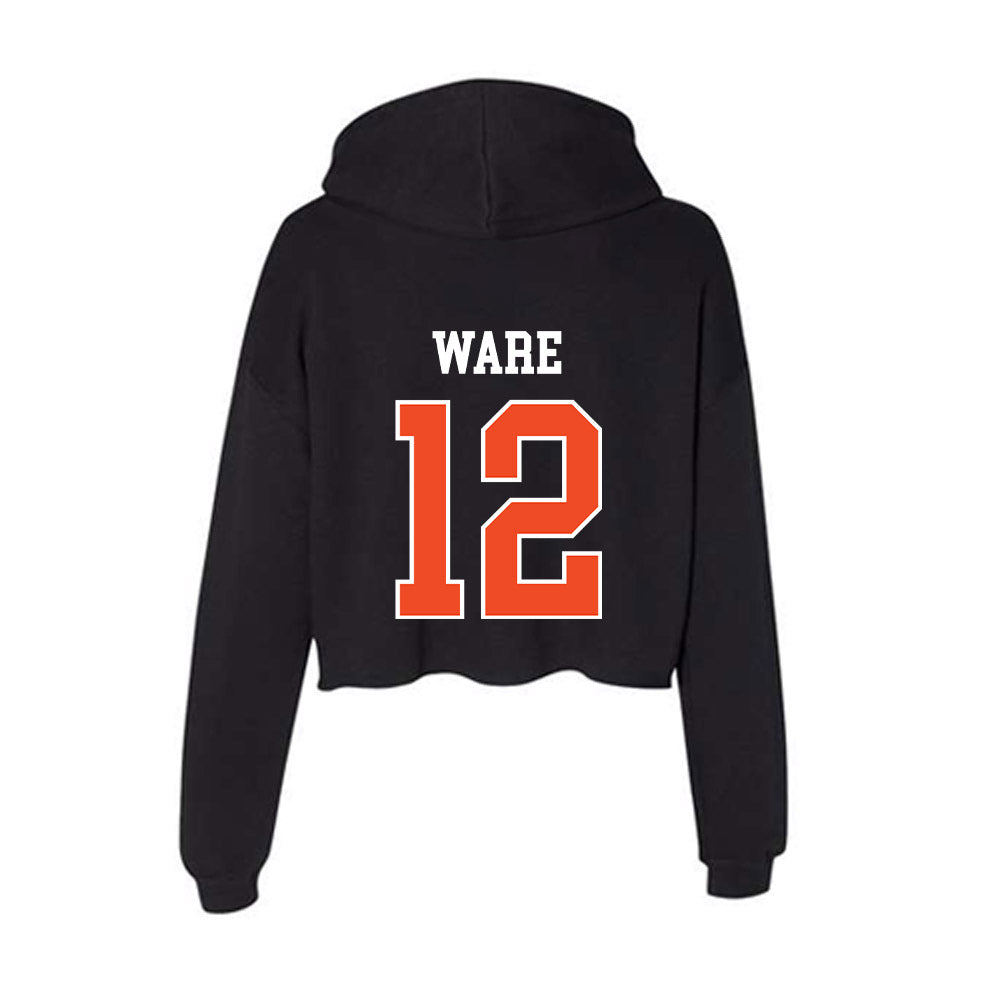 Campbell - NCAA Softball : Claudia Ware - Women's Crop Fleece Hoodie-1