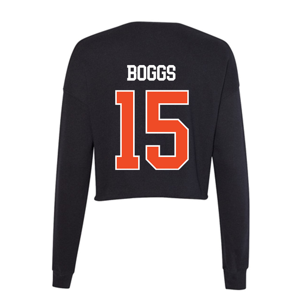 Campbell - NCAA Men's Basketball : Justin Boggs - Women's Cropped Crew Fleece-1