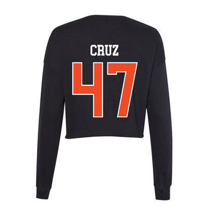 Campbell - NCAA Baseball : Gabriel Cruz - Women's Cropped Crew Fleece-1