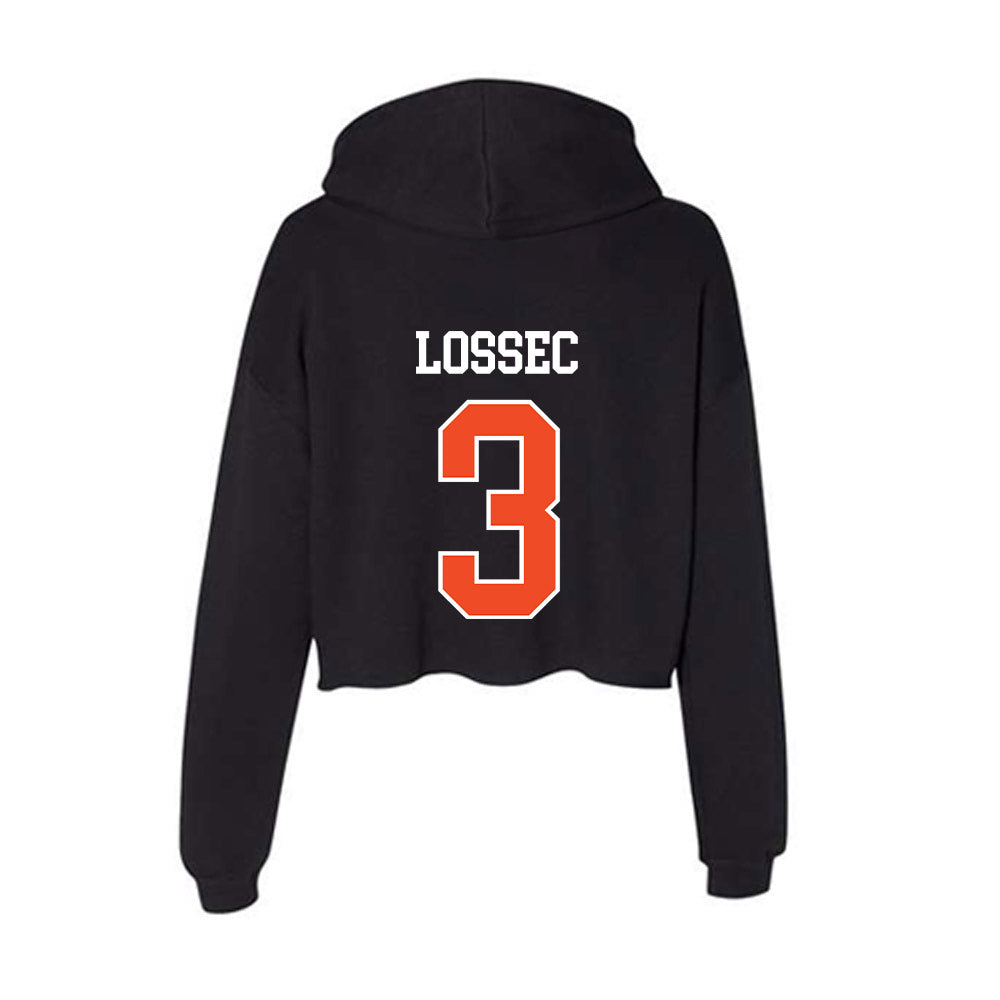 Campbell - NCAA Men's Soccer : Teva Lossec - Women's Crop Fleece Hoodie-1