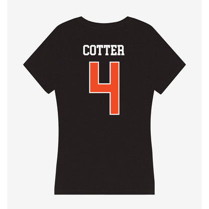 Campbell - NCAA Women's Basketball : Taylor Cotter - Women's V-Neck T-Shirt-1
