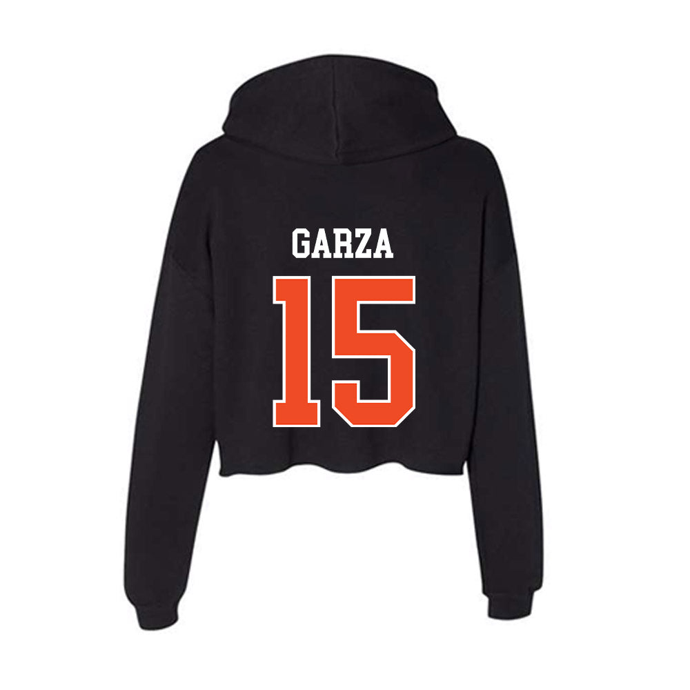 Campbell - NCAA Men's Soccer : Emilio Garza - Women's Crop Fleece Hoodie-1