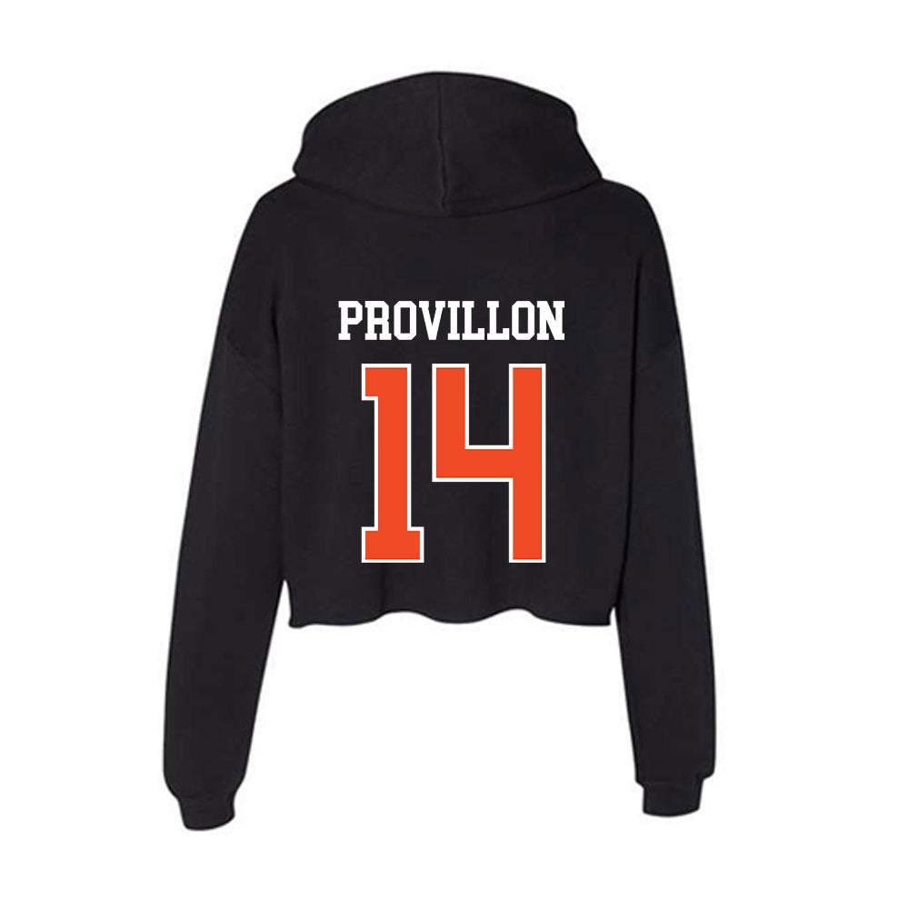 Campbell - NCAA Football : Jasiah Provillon - Women's Crop Fleece Hoodie-1