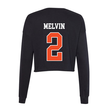 Campbell - NCAA Football : Jonathan Melvin - Women's Cropped Crew Fleece-1