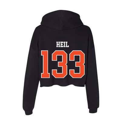 Campbell - NCAA Wrestling : Logan Heil - Women's Crop Fleece Hoodie-1