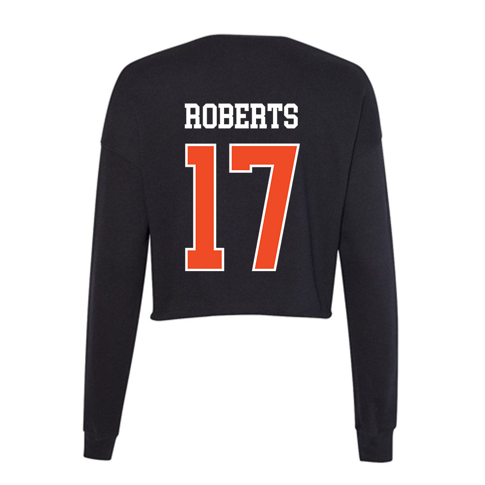 Campbell - NCAA Baseball : Jackson Roberts - Women's Cropped Crew Fleece-1