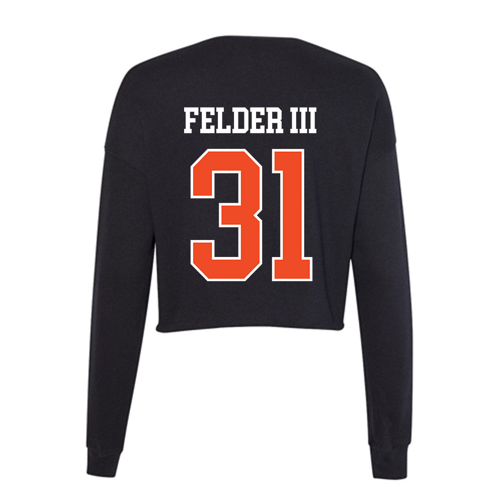 Campbell - NCAA Football : Kado Felder III - Women's Cropped Crew Fleece-1