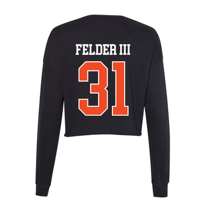 Campbell - NCAA Football : Kado Felder III - Women's Cropped Crew Fleece-1