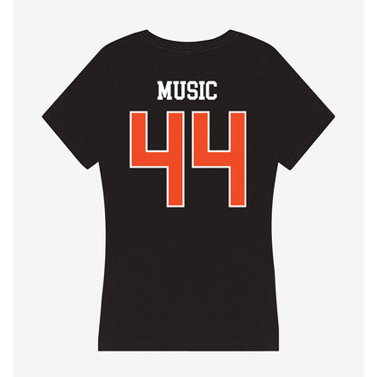 Campbell - NCAA Baseball : Jett Music - Women's V-Neck T-Shirt-1