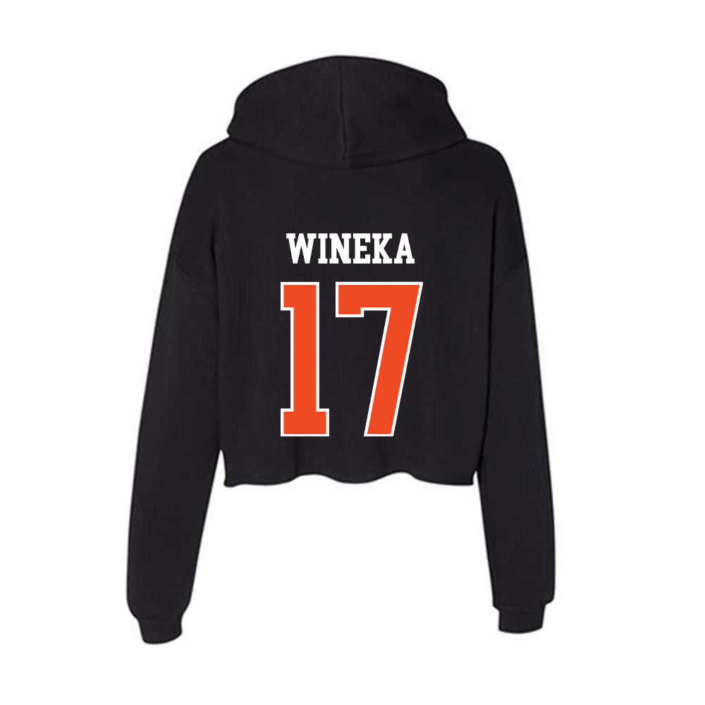 Campbell - NCAA Women's Soccer : Ella Wineka - Women's Crop Fleece Hoodie-1