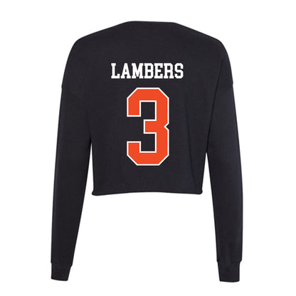 Campbell - NCAA Women's Volleyball : Maddie Lambers - Women's Cropped Crew Fleece-1
