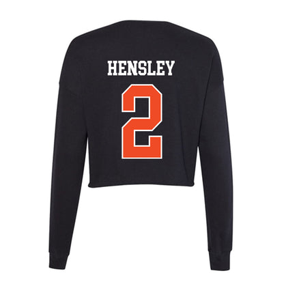 Campbell - NCAA Baseball : Connor Hensley - Women's Cropped Crew Fleece-1