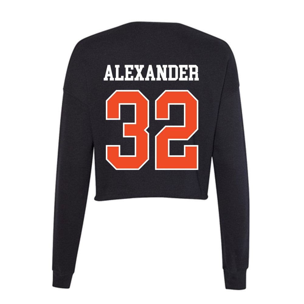 Campbell - NCAA Women's Basketball : Ciara Alexander - Women's Cropped Crew Fleece-1