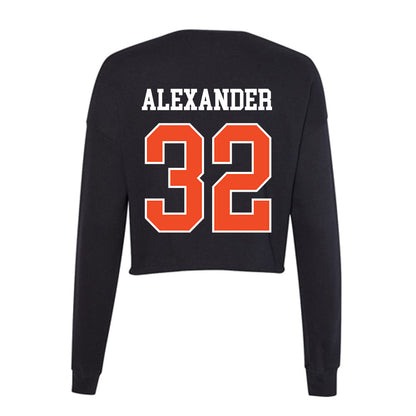 Campbell - NCAA Women's Basketball : Ciara Alexander - Women's Cropped Crew Fleece-1