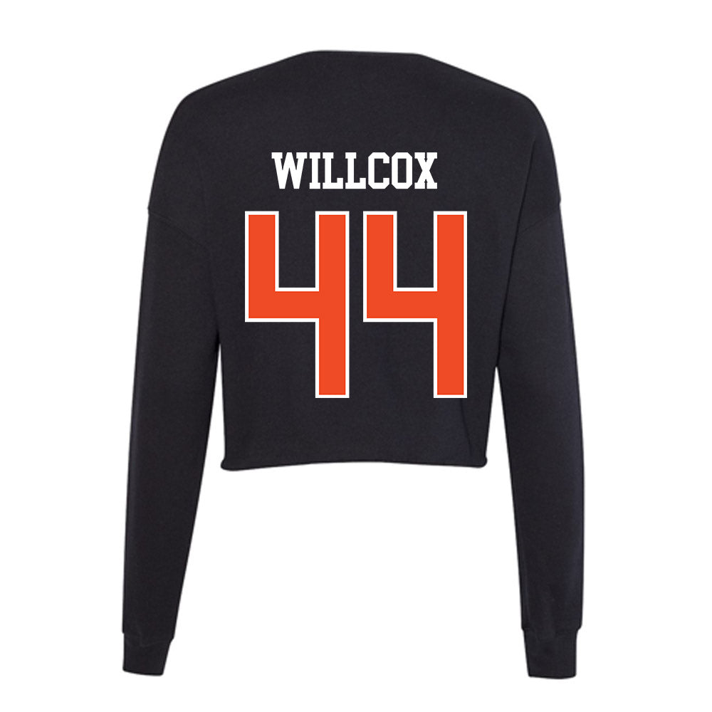 Campbell - NCAA Football : Ryder Willcox - Women's Cropped Crew Fleece-1