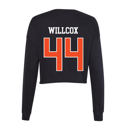 Campbell - NCAA Football : Ryder Willcox - Women's Cropped Crew Fleece-1