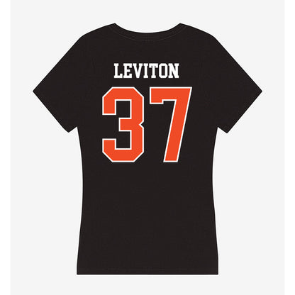 Campbell - NCAA Men's Soccer : Max Leviton - Women's V-Neck T-Shirt-1