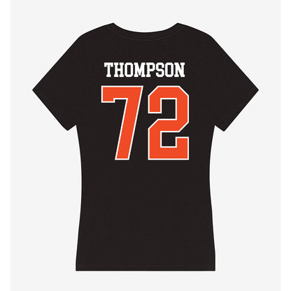 Campbell - NCAA Football : Donovan Thompson - Women's V-Neck T-Shirt-1