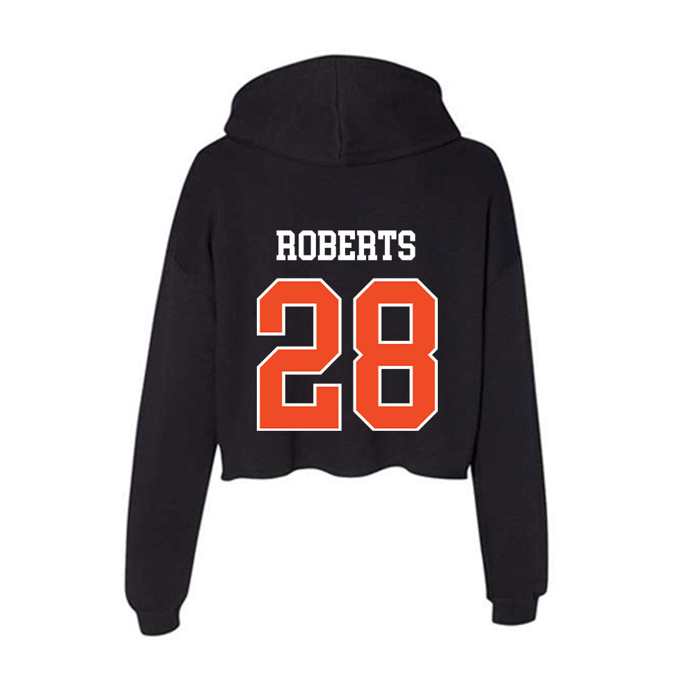 Campbell - NCAA Men's Soccer : Ethan Roberts - Women's Crop Fleece Hoodie-1