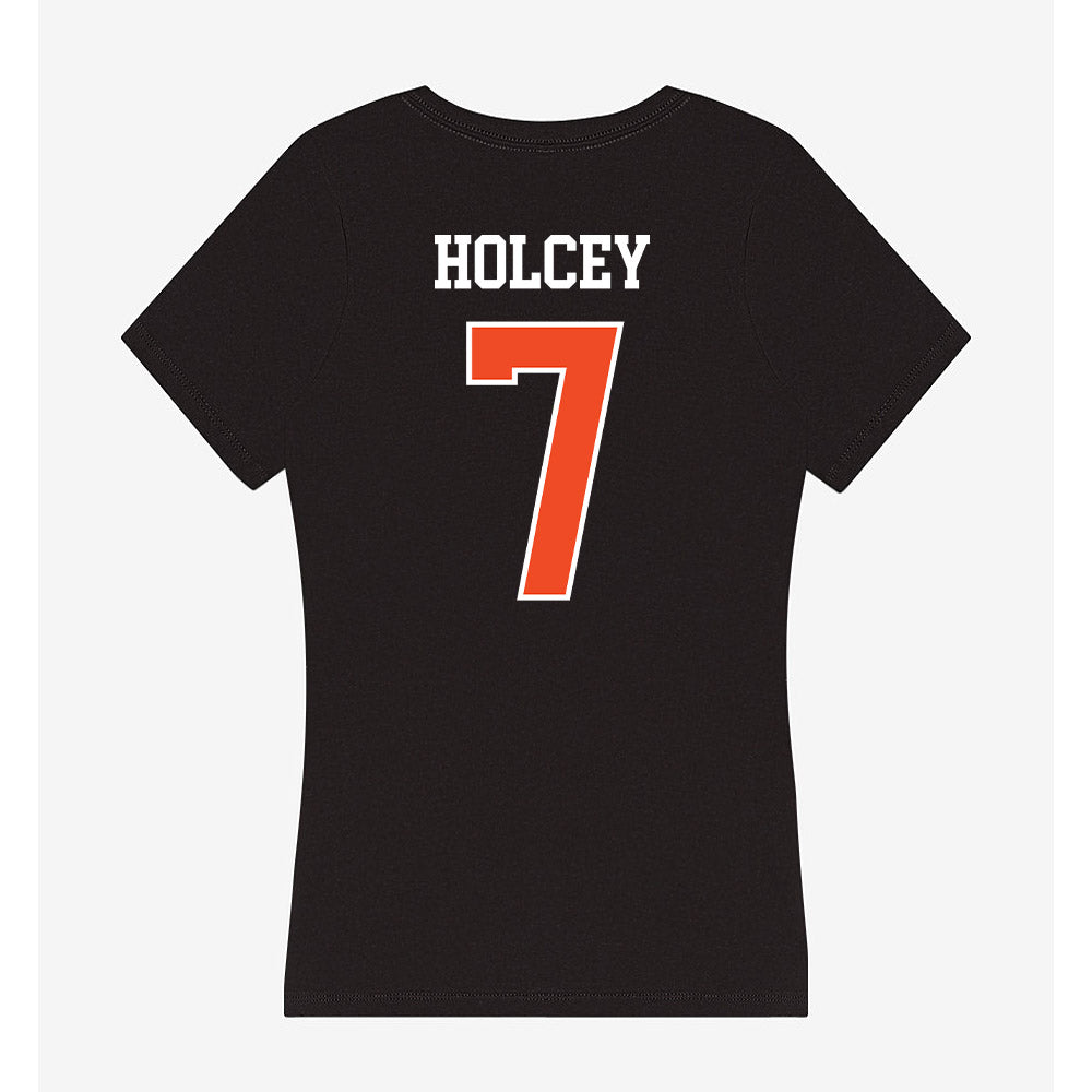 Campbell - NCAA Women's Soccer : Elise Holcey - Women's V-Neck T-Shirt-1