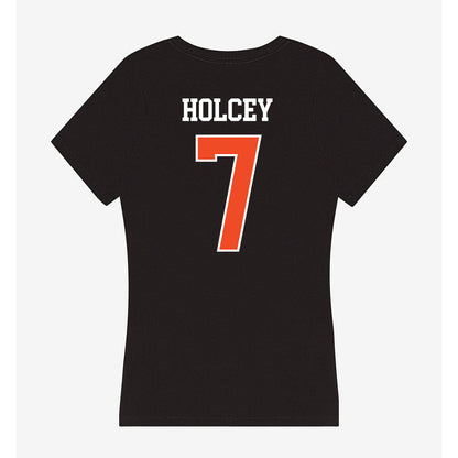 Campbell - NCAA Women's Soccer : Elise Holcey - Women's V-Neck T-Shirt-1