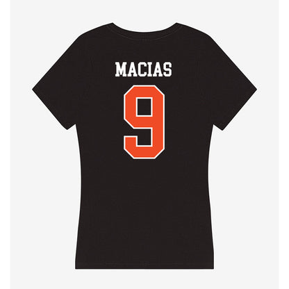 Campbell - NCAA Football : Raymond Macias - Women's V-Neck T-Shirt-1